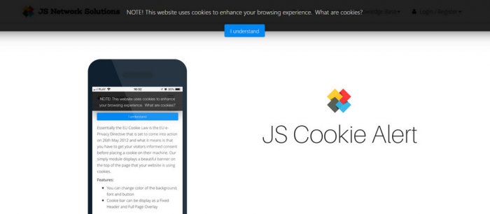 JS Cookie Alert 2.6.5